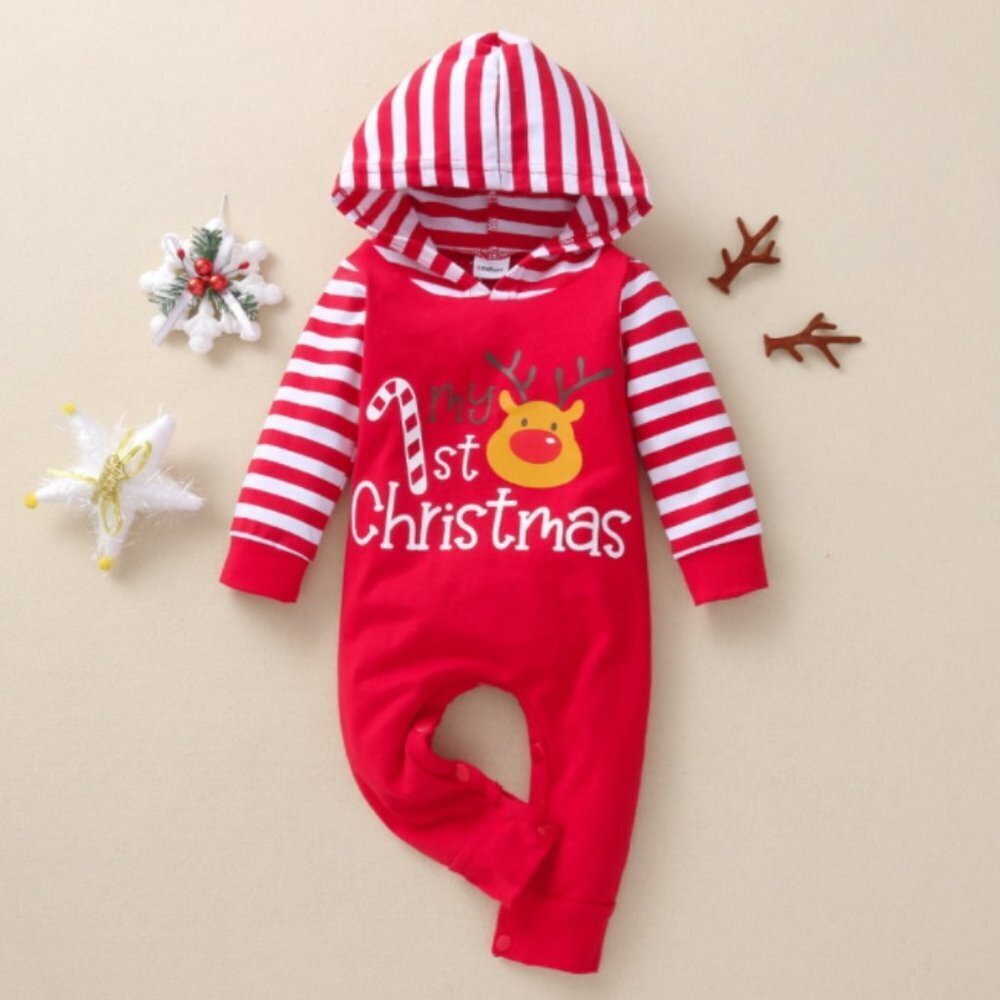 Girl girls boy boys baby toddler Christmas Holidays jumpsuit outfit reindeer new